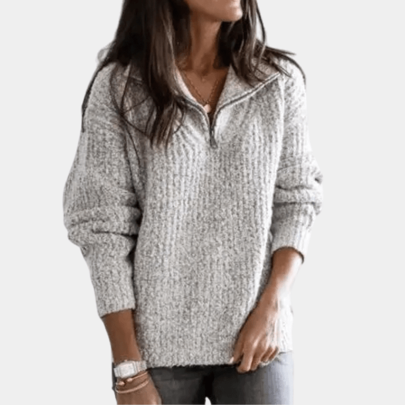 Bonjour MelbourneSWEATERAdrianna - Stylish Women's Half-Zip Sweater for Ultimate Comfort
