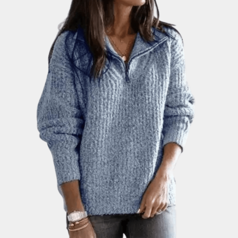 Bonjour MelbourneSWEATERAdrianna - Stylish Women's Half-Zip Sweater for Ultimate Comfort