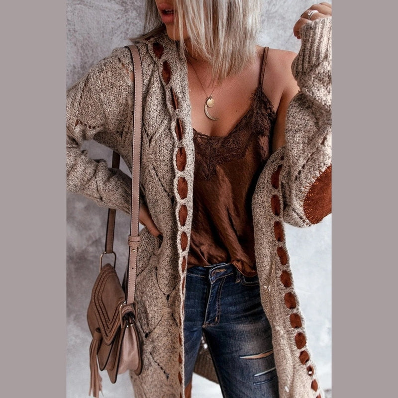 Bonjour Melbournewomen Hoodie SweaterBoho Oversized Crochet Cardigan for Cozy, Lightweight Comfort