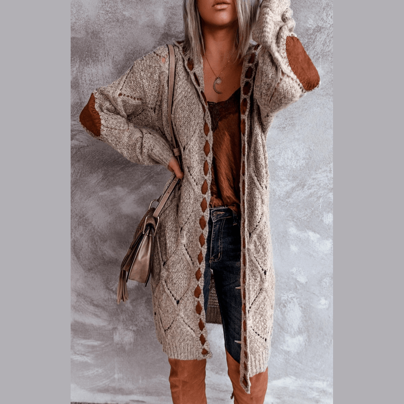 Bonjour Melbournewomen Hoodie SweaterBoho Oversized Crochet Cardigan for Cozy, Lightweight Comfort