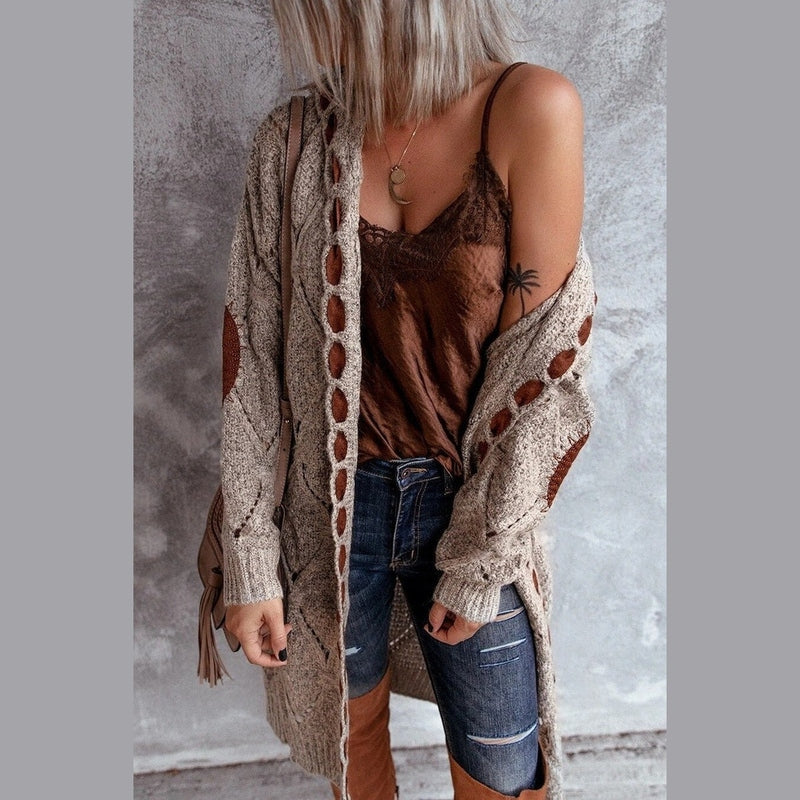 Bonjour Melbournewomen Hoodie SweaterBoho Oversized Crochet Cardigan for Cozy, Lightweight Comfort