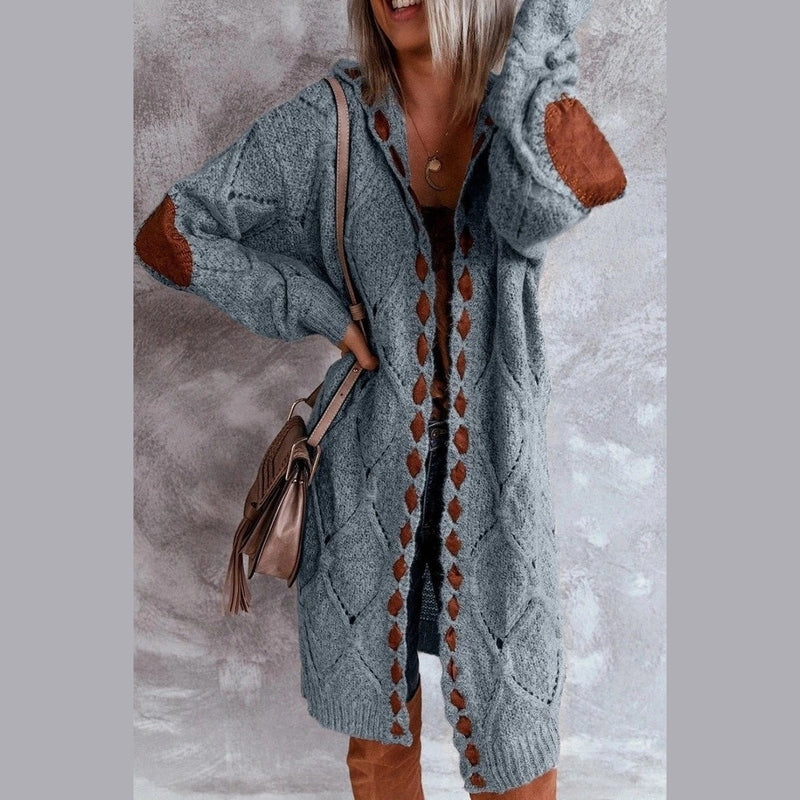 Bonjour Melbournewomen Hoodie SweaterBoho Oversized Crochet Cardigan for Cozy, Lightweight Comfort
