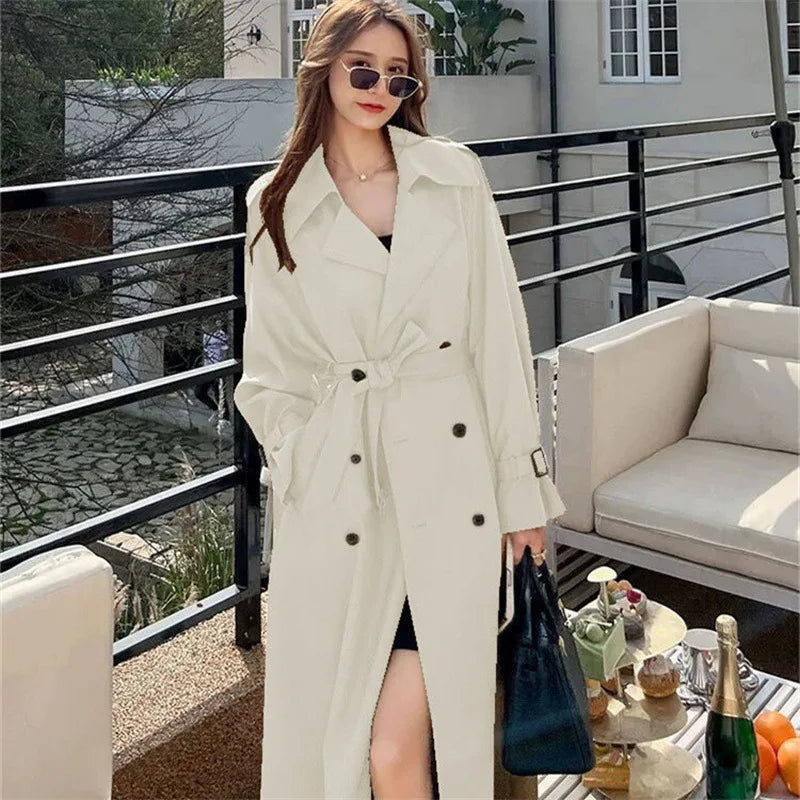 Bonjour Melbourne-Briar - Stylish Long Trench Coat for Women