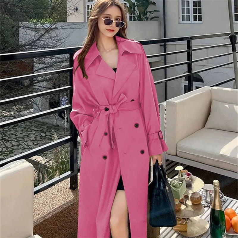 Bonjour Melbourne-Briar - Stylish Long Trench Coat for Women