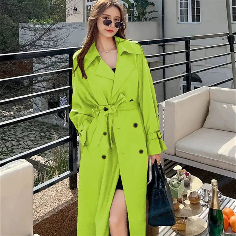 Bonjour Melbourne-Briar - Stylish Long Trench Coat for Women