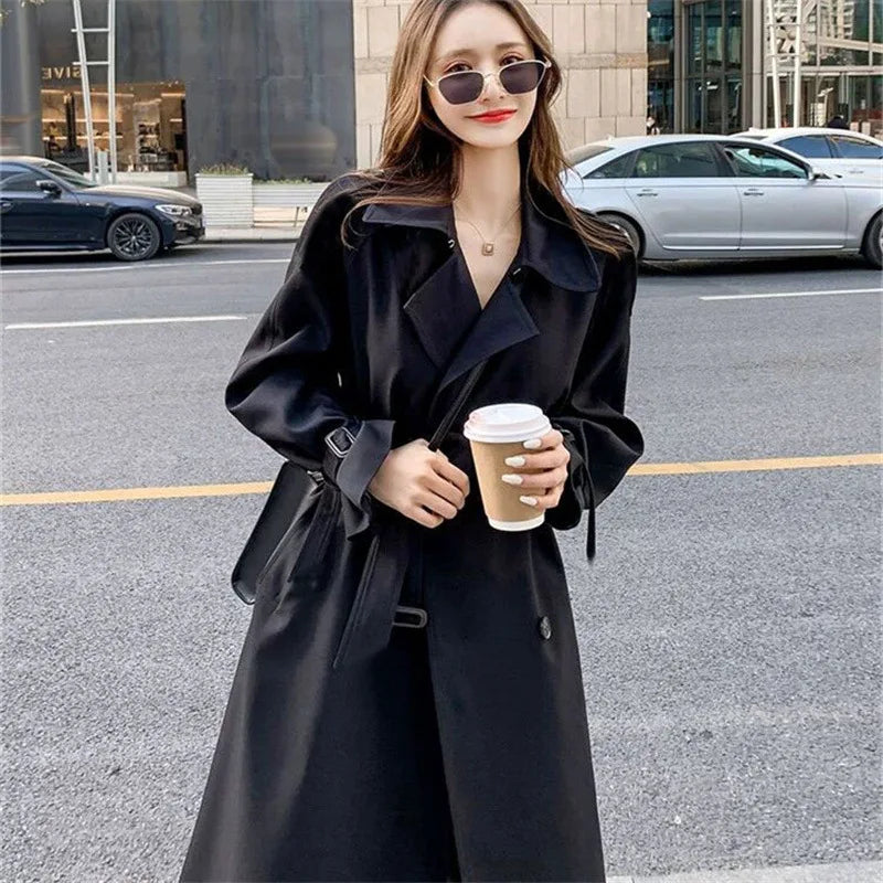 Bonjour Melbourne-Briar - Stylish Long Trench Coat for Women