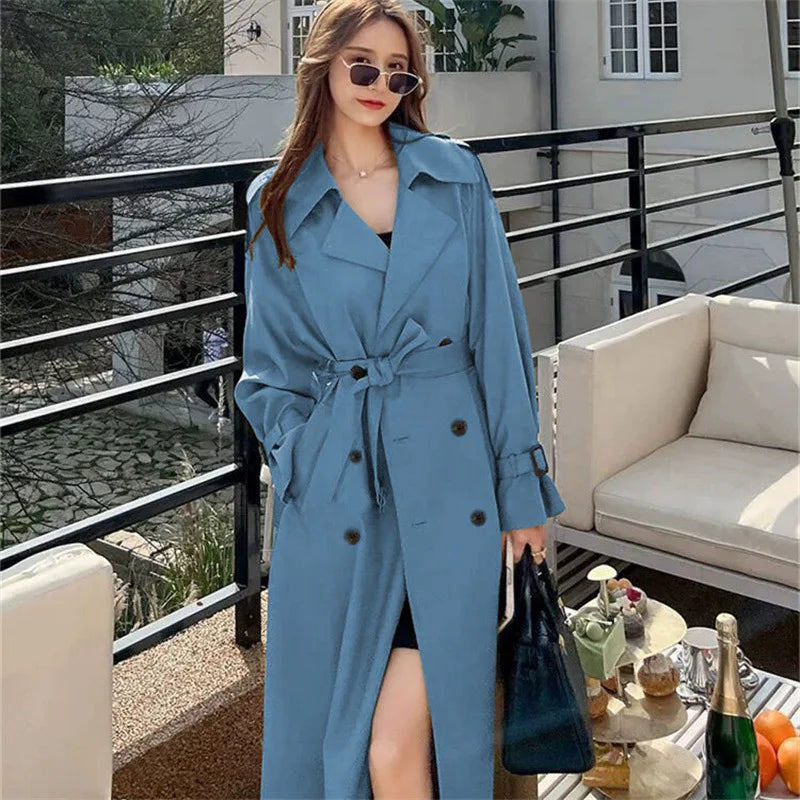Bonjour Melbourne-Briar - Stylish Long Trench Coat for Women