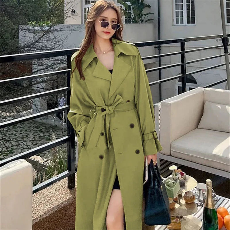 Bonjour Melbourne-Briar - Stylish Long Trench Coat for Women
