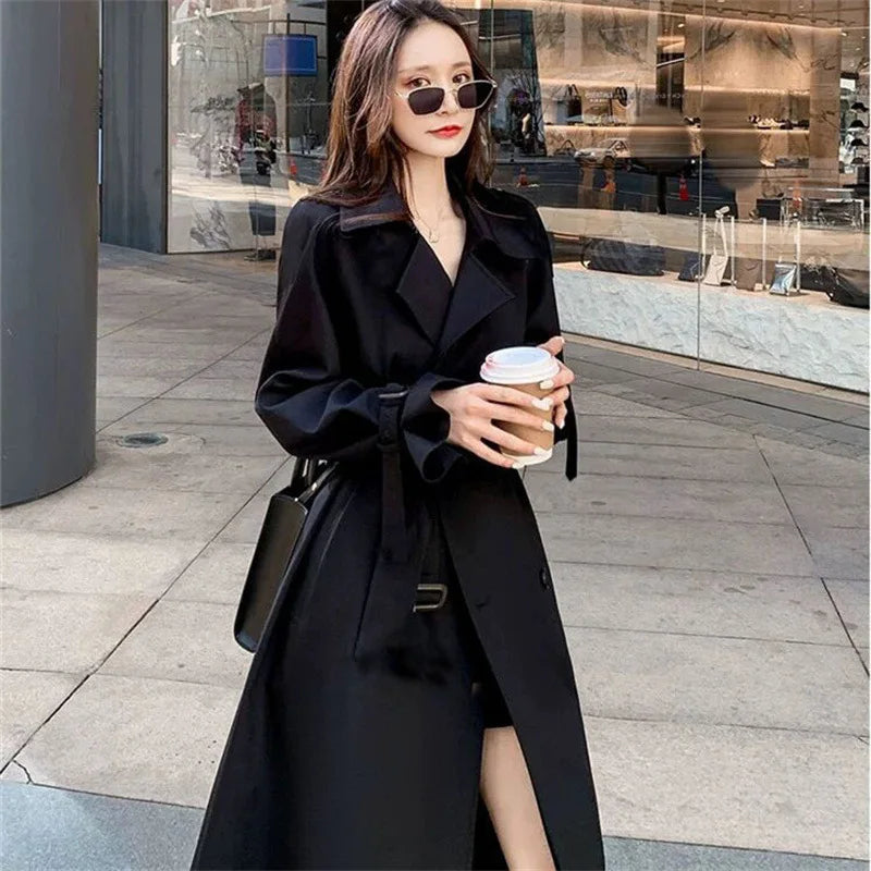 Bonjour Melbourne-Briar - Stylish Long Trench Coat for Women