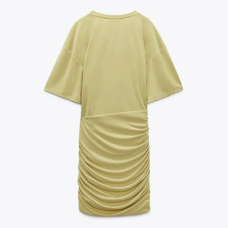 Bonjour MelbourneWomen's DressesChic Women's Draped T-Shirt Dress - Perfect Summer Style