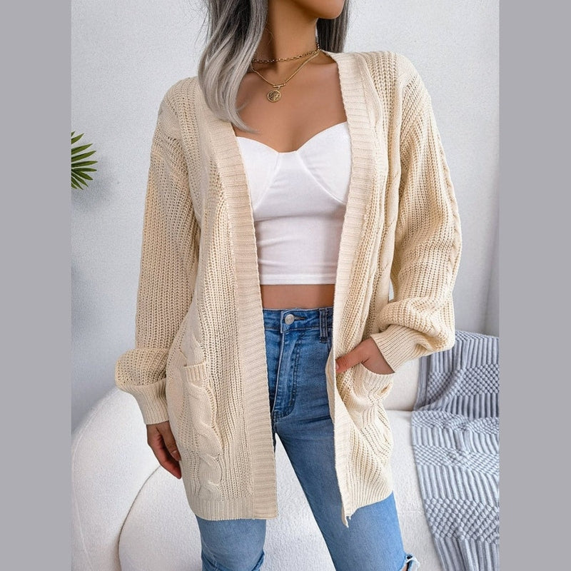 Bonjour MelbournesweaterChloe - Stylish Solid Knit Cardigan for Effortless Casual Elegance