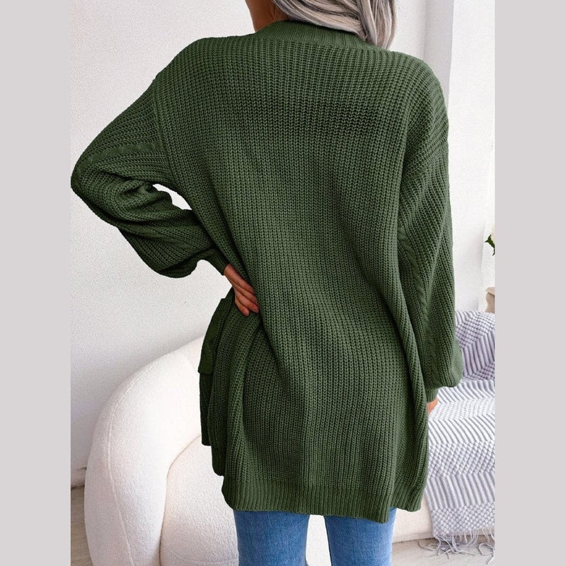 Bonjour MelbournesweaterChloe - Stylish Solid Knit Cardigan for Effortless Casual Elegance