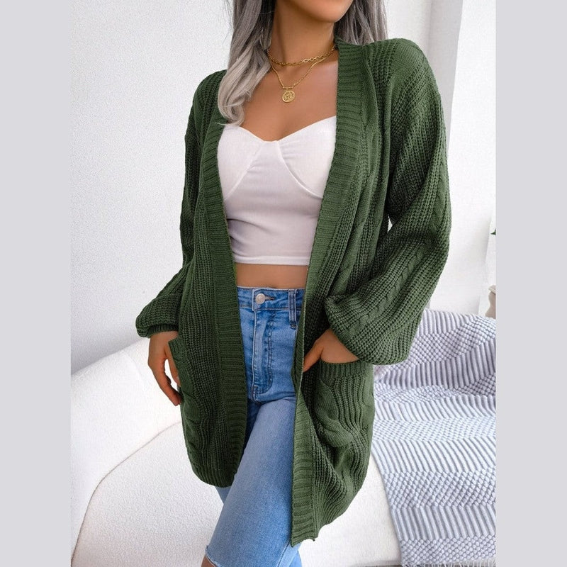 Bonjour MelbournesweaterChloe - Stylish Solid Knit Cardigan for Effortless Casual Elegance