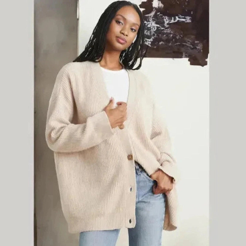Bonjour MelbournesweatersCozy Oversized Knit Cardigan: Luxurious Soft Wool Blend for Lasting Comfort