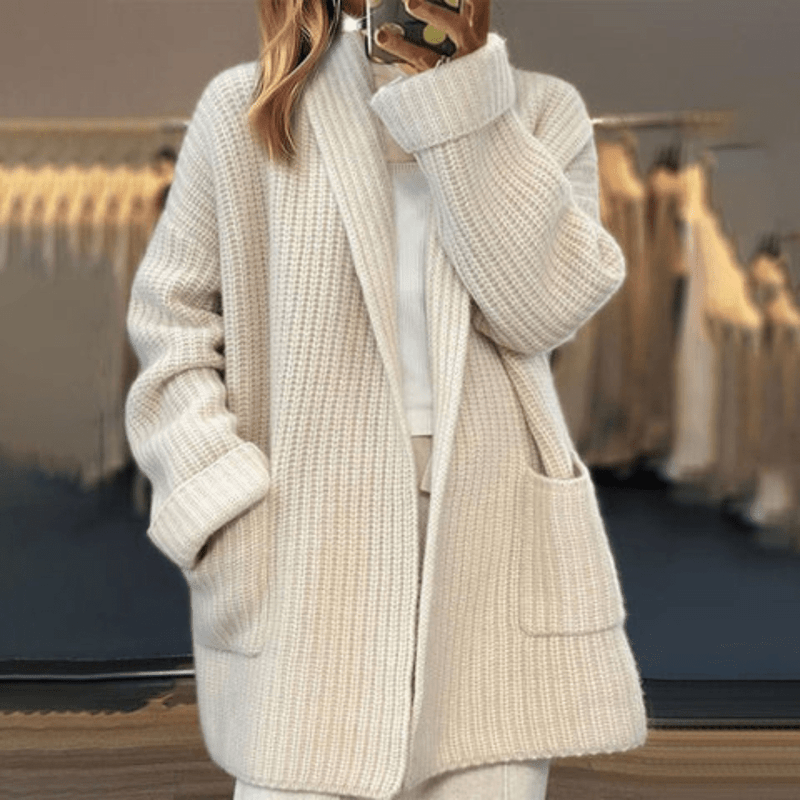 Bonjour Melbournewomen SweaterCozy Oversized Knit Cardigan for Ultimate Winter Warmth
