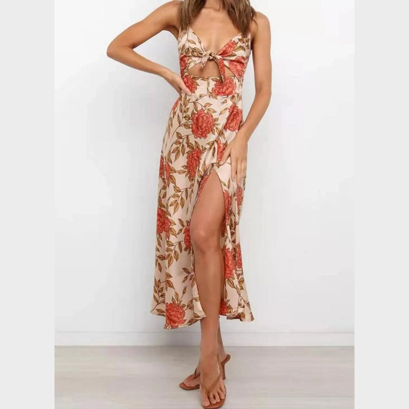 Bonjour MelbourneCasual DressesElegant Women's Sleeveless V-Neck Summer Dress for Warm Days