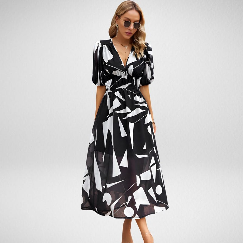 Bonjour MelbourneWomen's DressesElegant Women's V-Neck Black Dress - Perfect for Every Occasion
