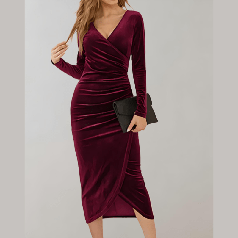 Bonjour MelbourneSummer DressesElegant Women's V-Neck Black Maxi Dress - Summer Style