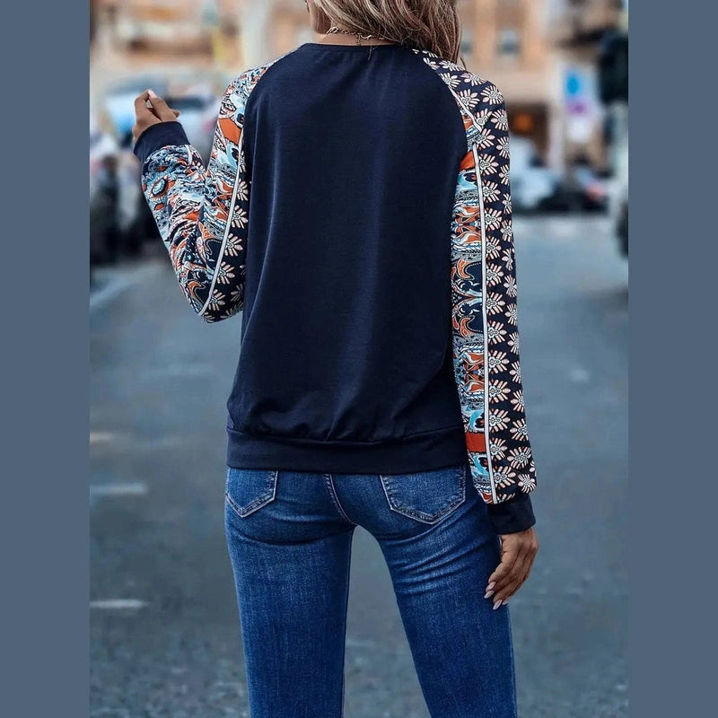 Bonjour MelbourneWomen SweaterFlora - Women's Long Sleeve Floral Sleeve Top for Ultimate Comfort