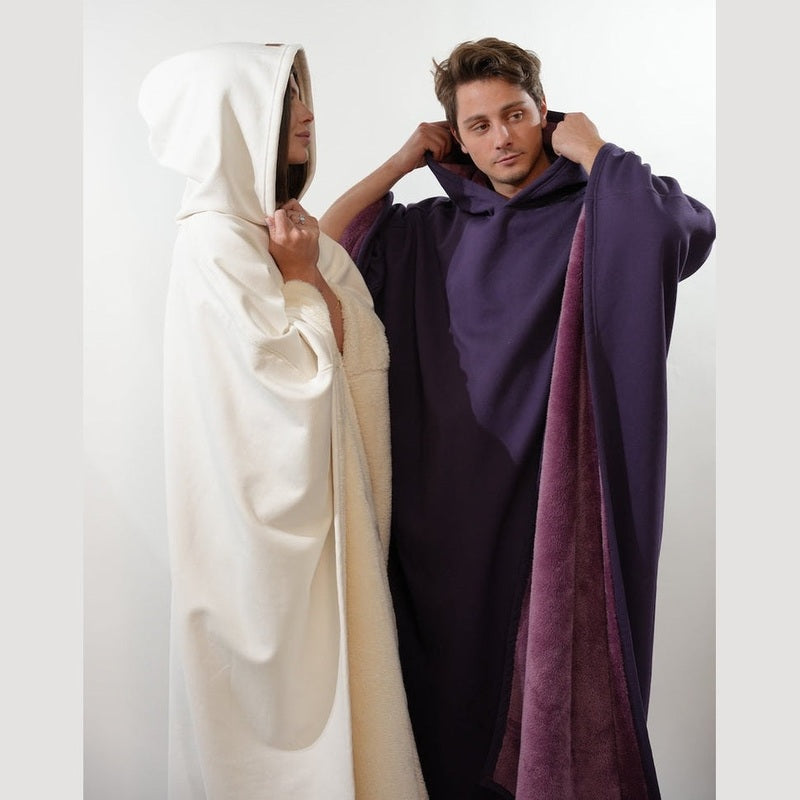 Bonjour MelbourneHoodiesLuxurious Fleece Hooded Poncho for Unmatched Comfort