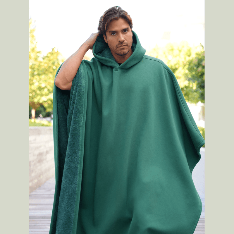 Bonjour MelbourneHoodiesLuxurious Fleece Hooded Poncho for Unmatched Comfort
