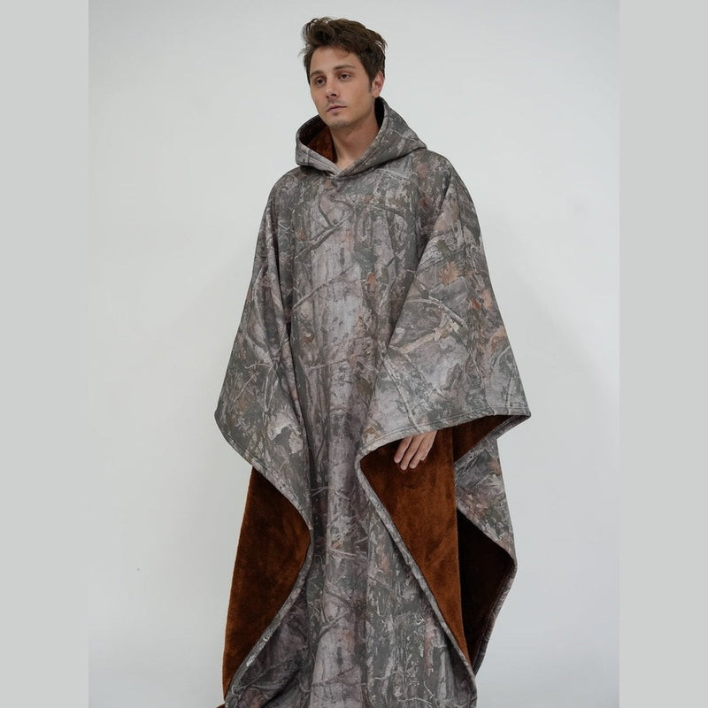 Bonjour MelbourneHoodiesLuxurious Fleece Hooded Poncho for Unmatched Comfort