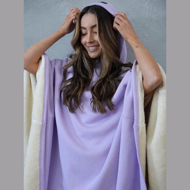 Bonjour MelbourneHoodiesLuxurious Fleece Hooded Poncho for Unmatched Comfort