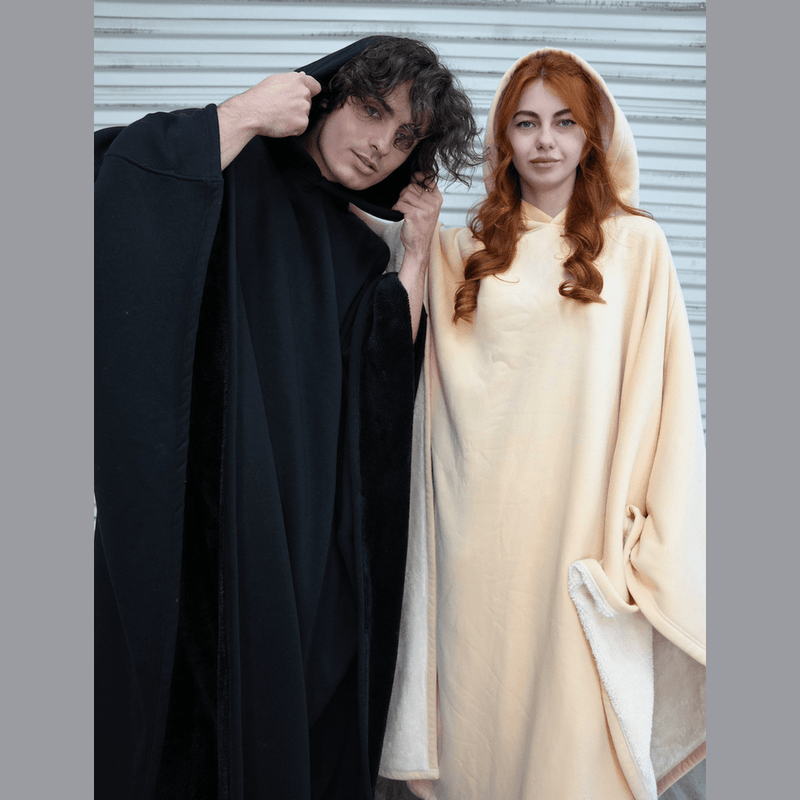 Bonjour MelbourneHoodiesLuxurious Fleece Hooded Poncho for Unmatched Comfort