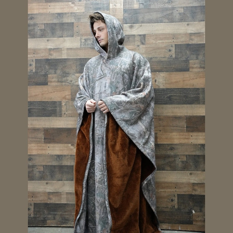 Bonjour MelbourneHoodiesLuxurious Fleece Hooded Poncho for Unmatched Comfort