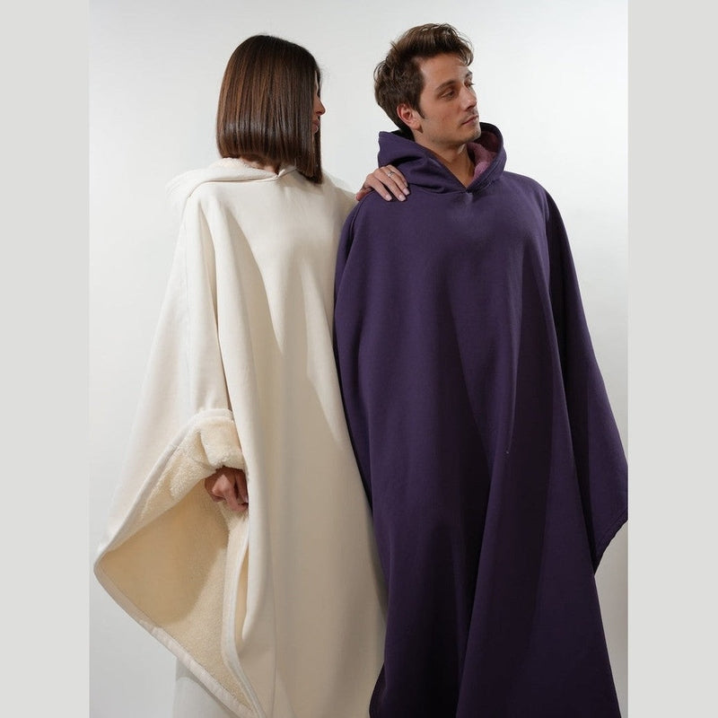 Bonjour MelbourneHoodiesLuxurious Fleece Hooded Poncho for Unmatched Comfort