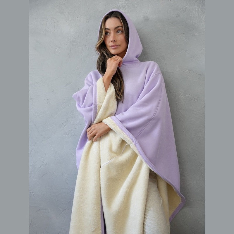 Bonjour MelbourneHoodiesLuxurious Fleece Hooded Poncho for Unmatched Comfort
