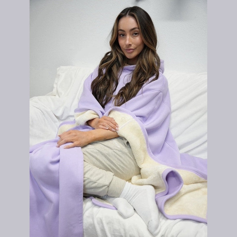 Bonjour MelbourneHoodiesLuxurious Fleece Hooded Poncho for Unmatched Comfort