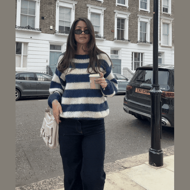 Bonjour MelbourneSweaterIsabel - Stylish Striped Sweater for Ultimate Warmth and Comfort