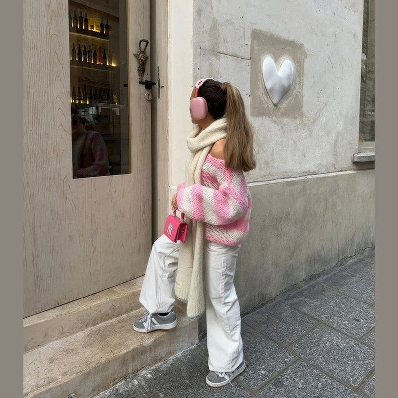 Bonjour MelbourneSweaterIsabel - Stylish Striped Sweater for Ultimate Warmth and Comfort