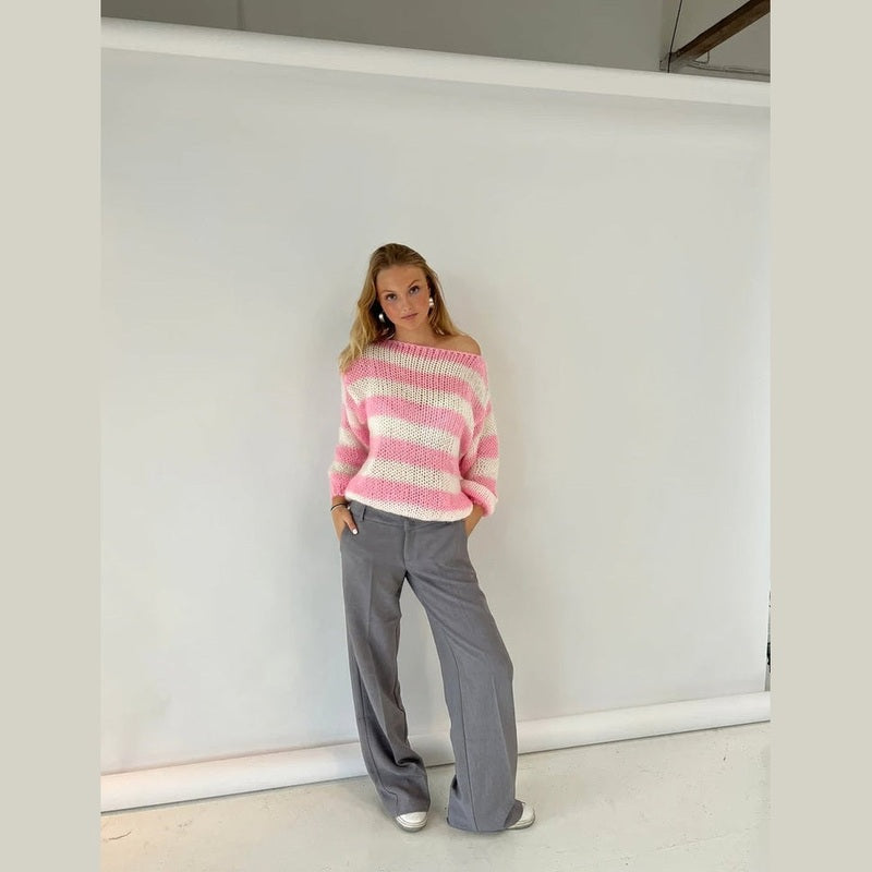 Bonjour MelbourneSweaterIsabel - Stylish Striped Sweater for Ultimate Warmth and Comfort