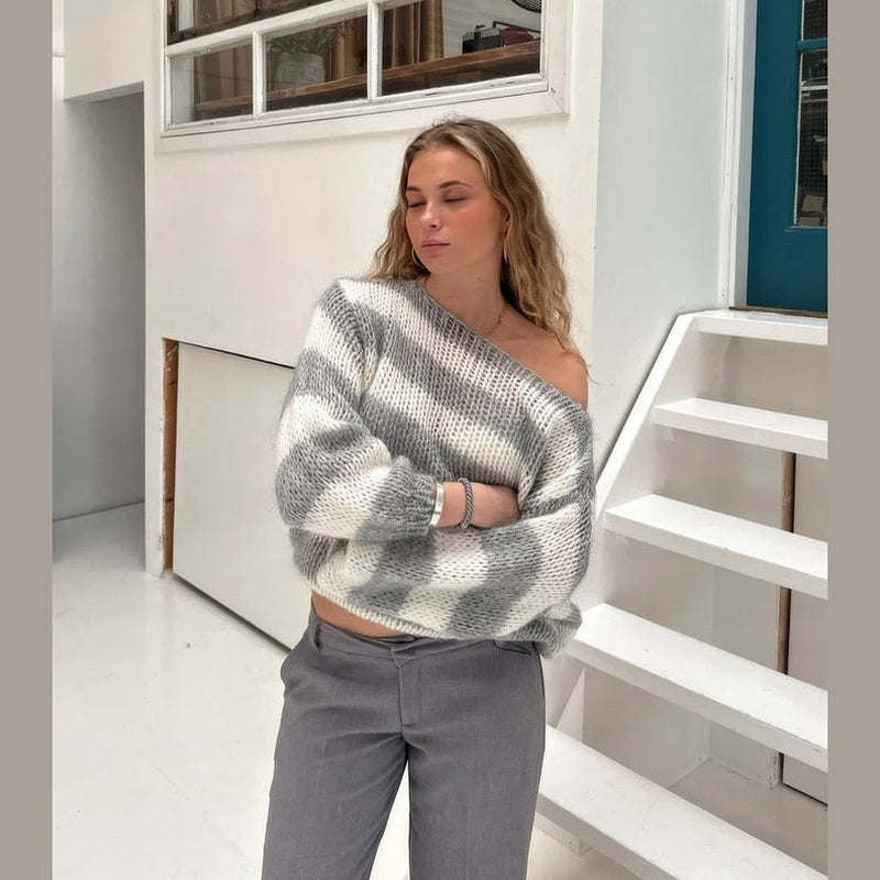 Bonjour MelbourneSweaterIsabel - Stylish Striped Sweater for Ultimate Warmth and Comfort