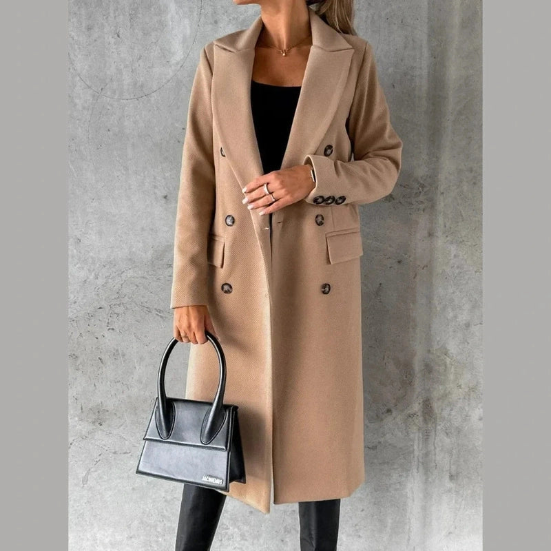 Bonjour Melbourne-Isolde - Chic Long Sleeve Coat for Women