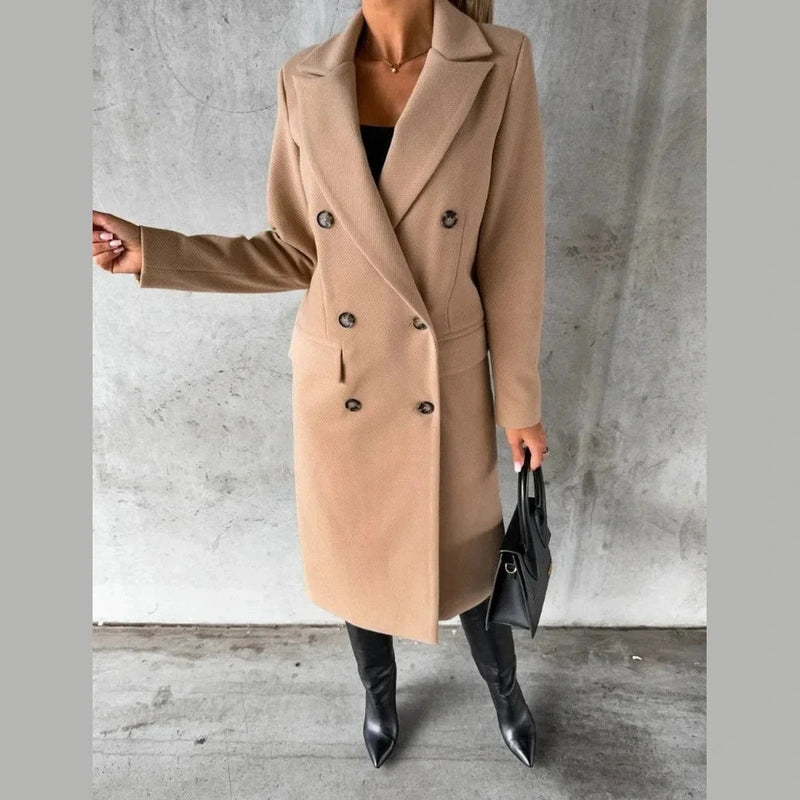 Bonjour Melbourne-Isolde - Chic Long Sleeve Coat for Women