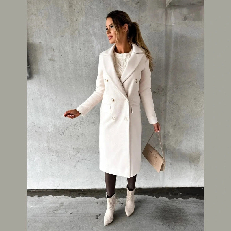 Bonjour Melbourne-Isolde - Chic Long Sleeve Coat for Women
