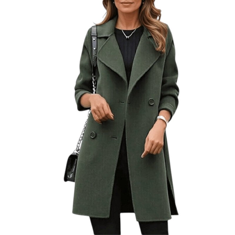 Jane - Classic Double-Breasted Coat with Timeless Elegance