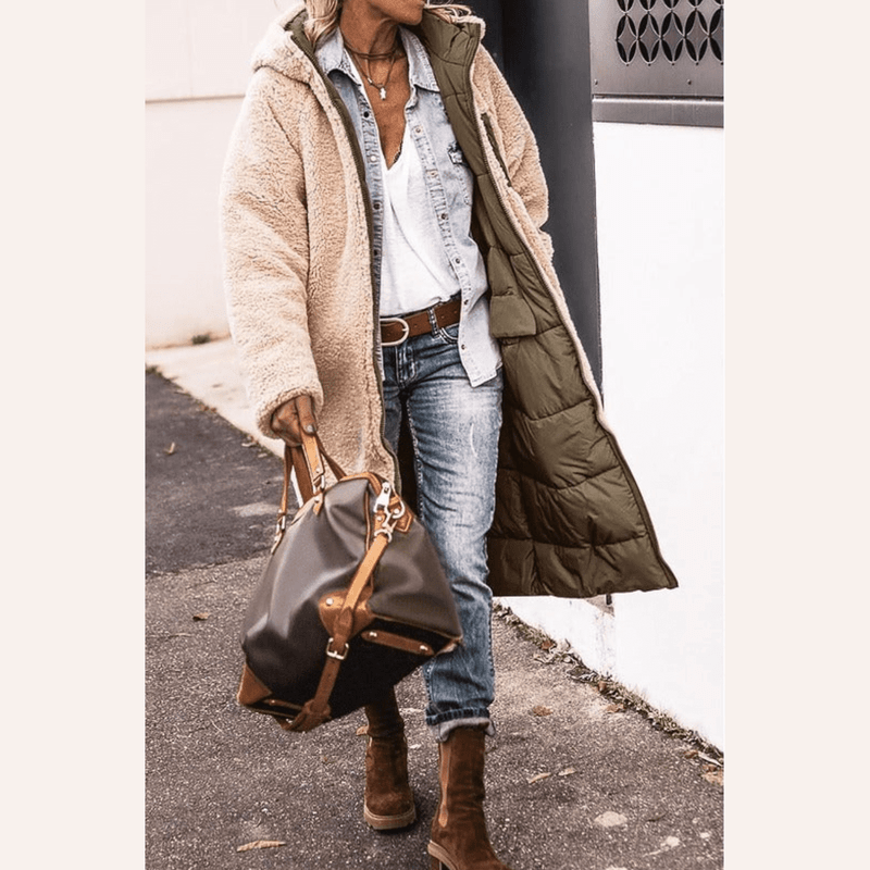 Bonjour Melbourne-Karina - Chic Reversible Cape for Versatile Fashion