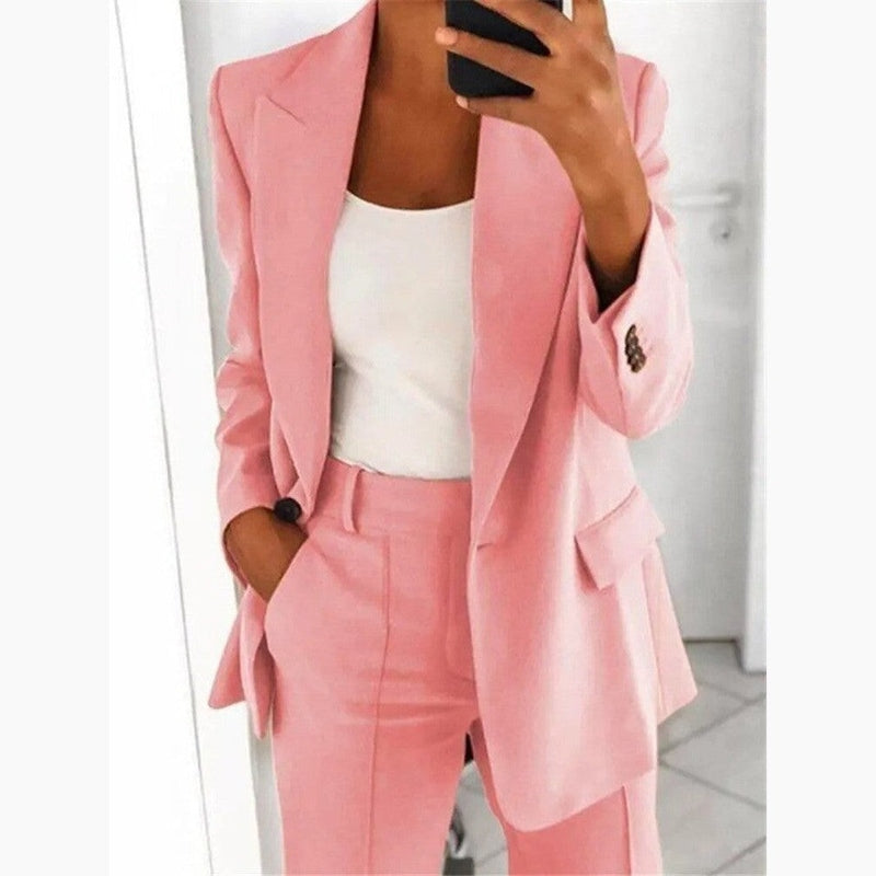 Bonjour Melbourne-Lauren - Chic Tailored Blazer Set for Versatile Elegance