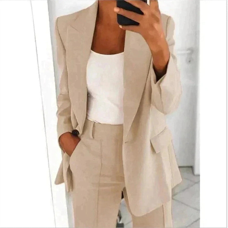 Bonjour Melbourne-Lauren - Chic Tailored Blazer Set for Versatile Elegance