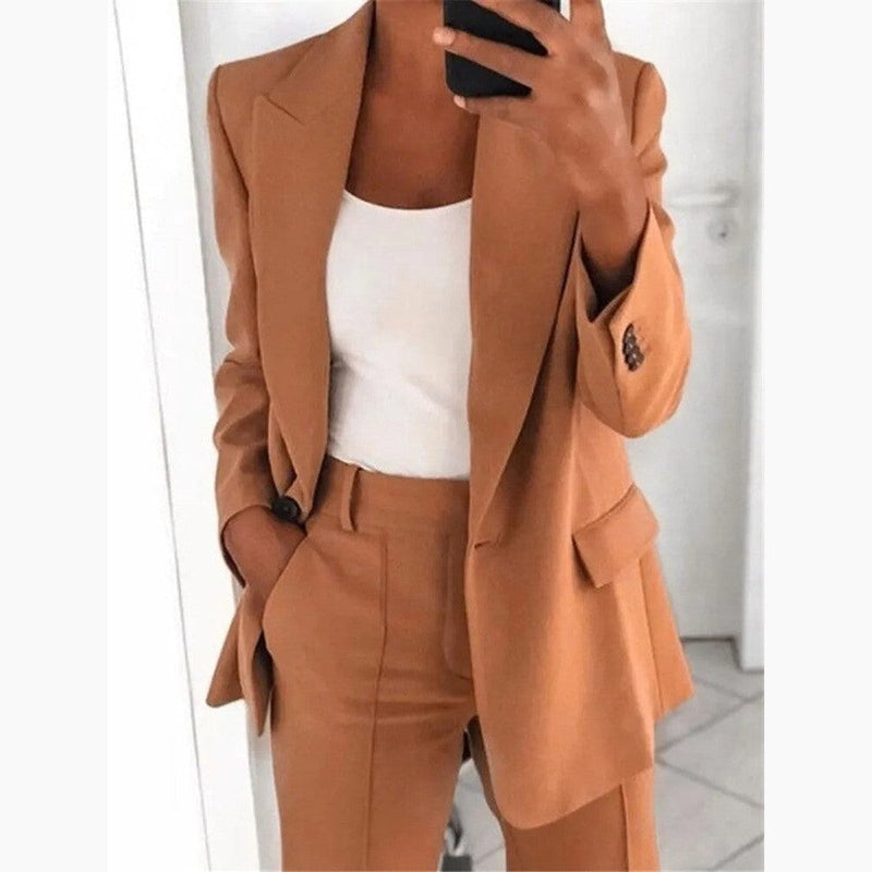 Bonjour Melbourne-Lauren - Chic Tailored Blazer Set for Versatile Elegance