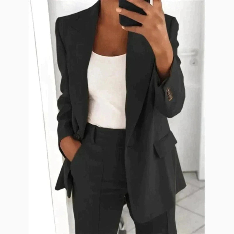 Bonjour Melbourne-Lauren - Chic Tailored Blazer Set for Versatile Elegance