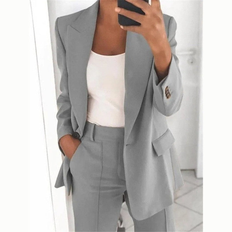 Bonjour Melbourne-Lauren - Chic Tailored Blazer Set for Versatile Elegance