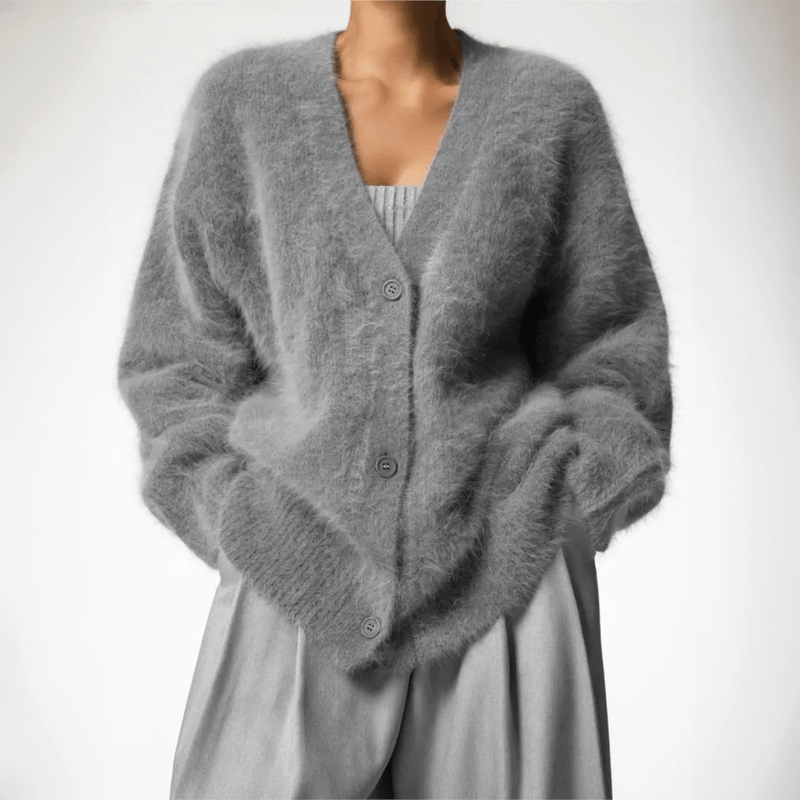 Bonjour Melbourne-Lily - Opulent Cashmere Cardigan with Fur Lining