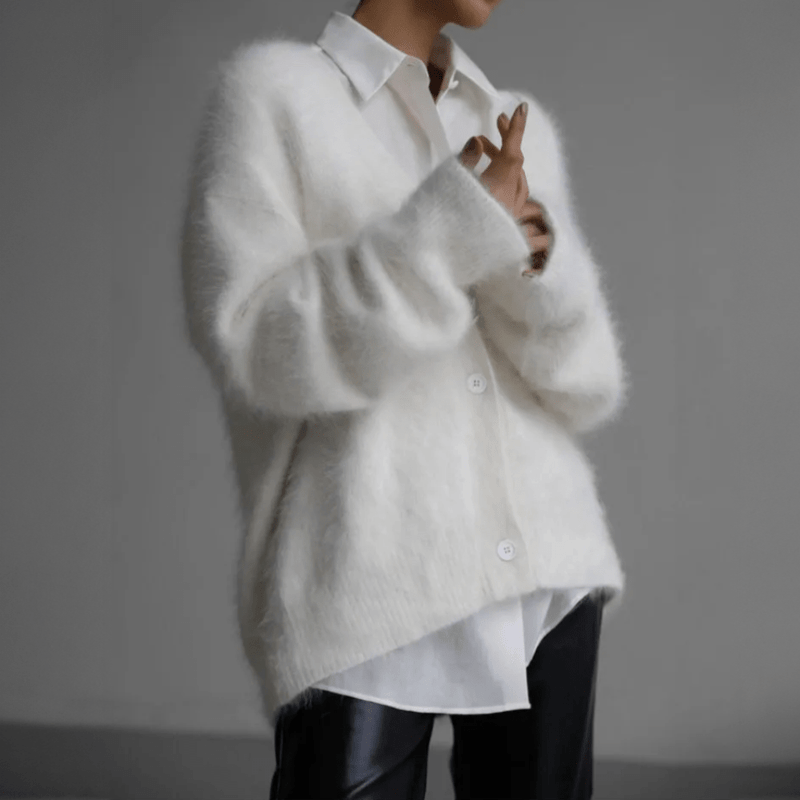 Bonjour Melbourne-Lily - Opulent Cashmere Cardigan with Fur Lining