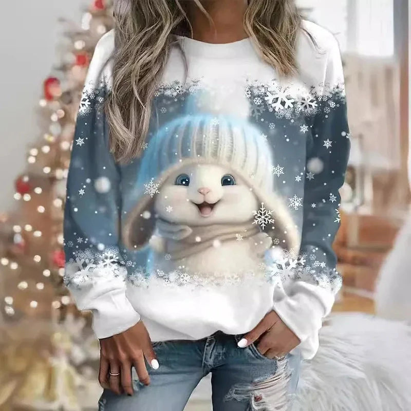Bonjour MelbourneTruiNina - Adorable Bunny Christmas Sweater for a Cozy Holiday Look