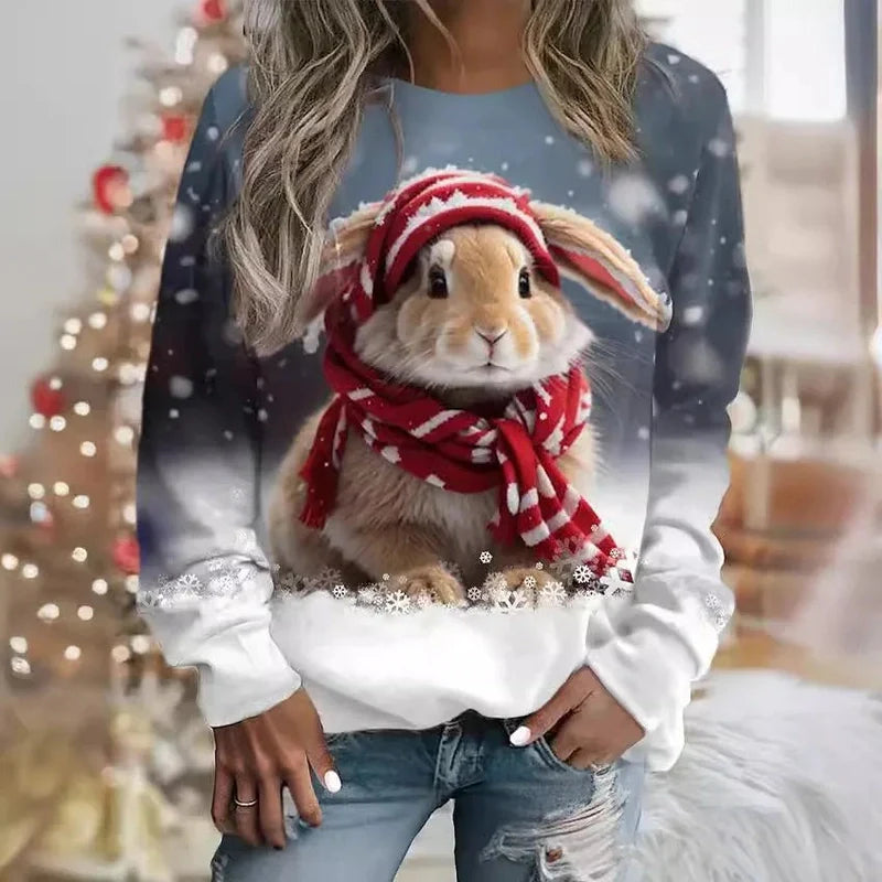 Bonjour MelbourneTruiNina - Adorable Bunny Christmas Sweater for a Cozy Holiday Look